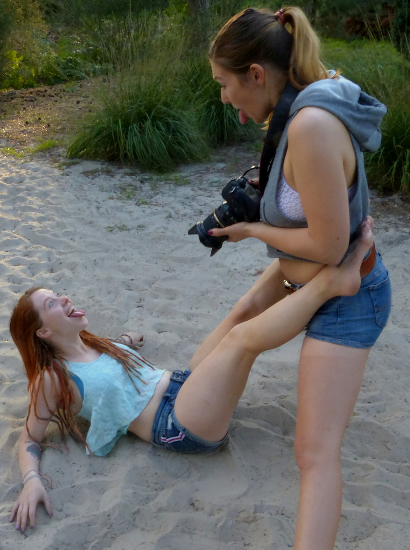 Keksi und Kia beim Outdoor-Shooting