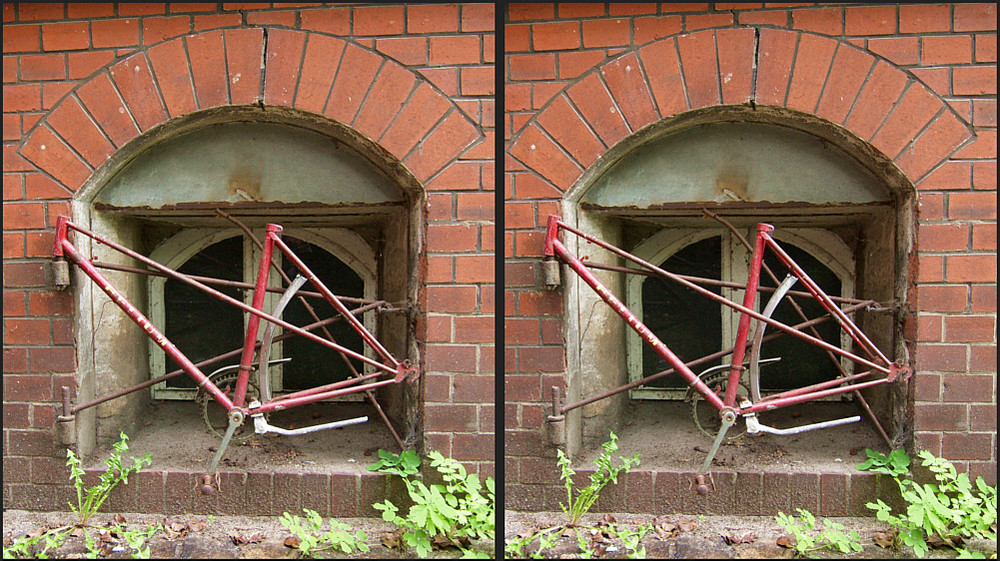 Kellerfenstergitterfahrrad