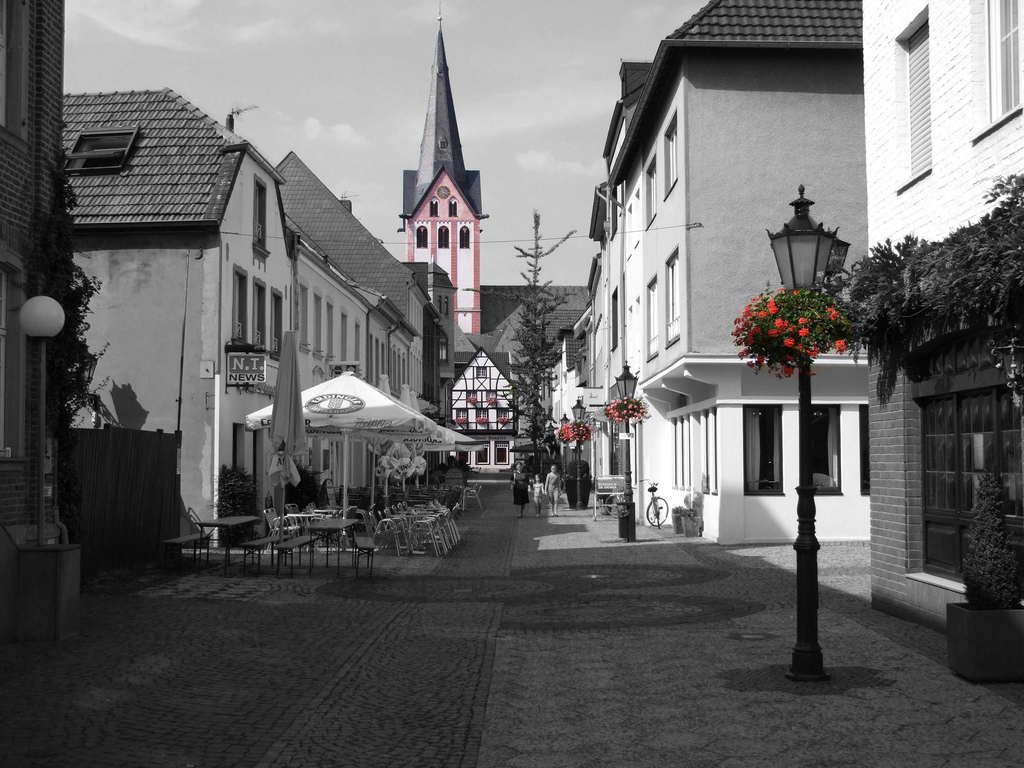 Kempen Peterstraße als Colorkey