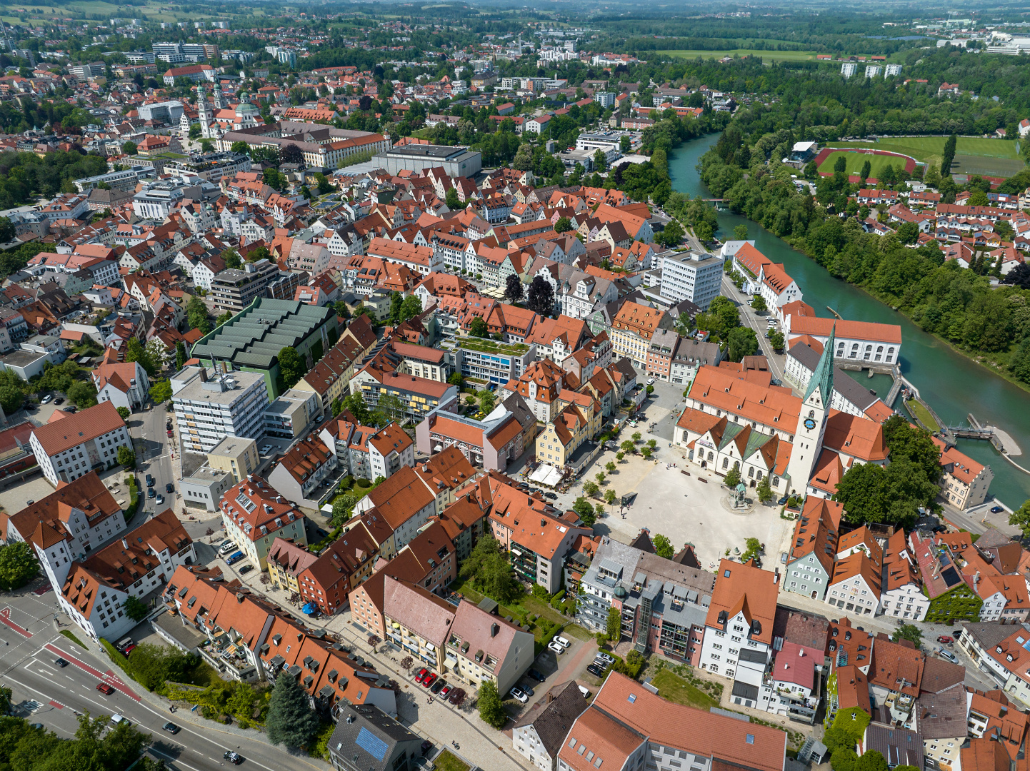 Kempten Altstadt von oben