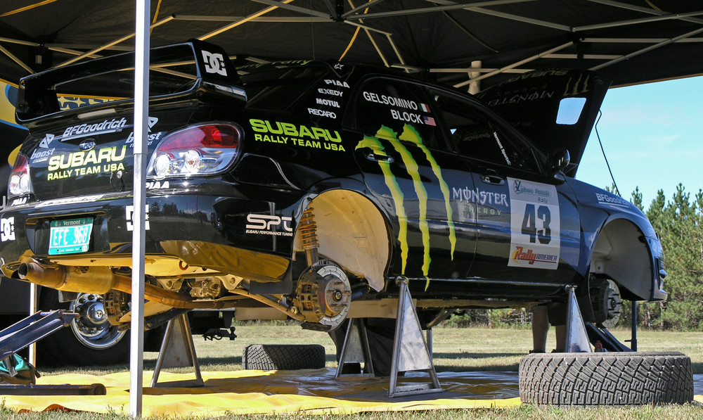 Ken Block's Rally America Car in Service