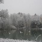 Kepi (Keplergymnasium), Blick über Anlagensee bei Schneetreiben