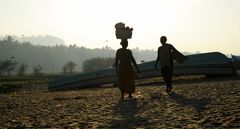 Kerala, Begegnung am Strand