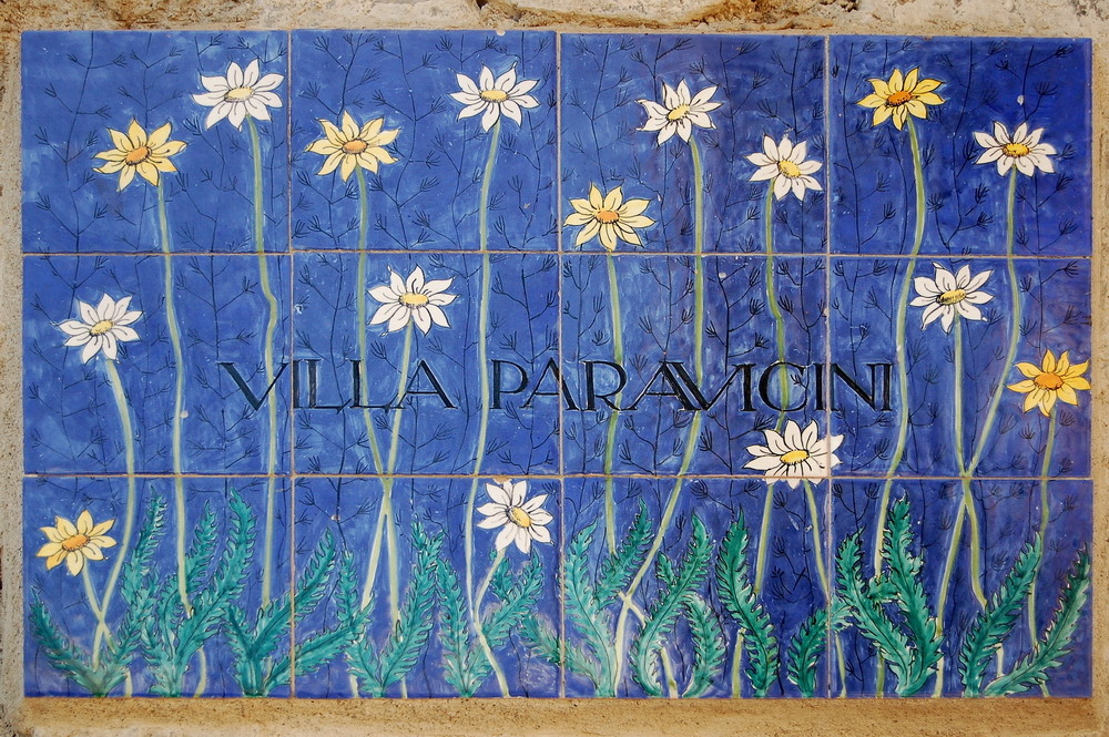 Keramikschild Villa Paravicini