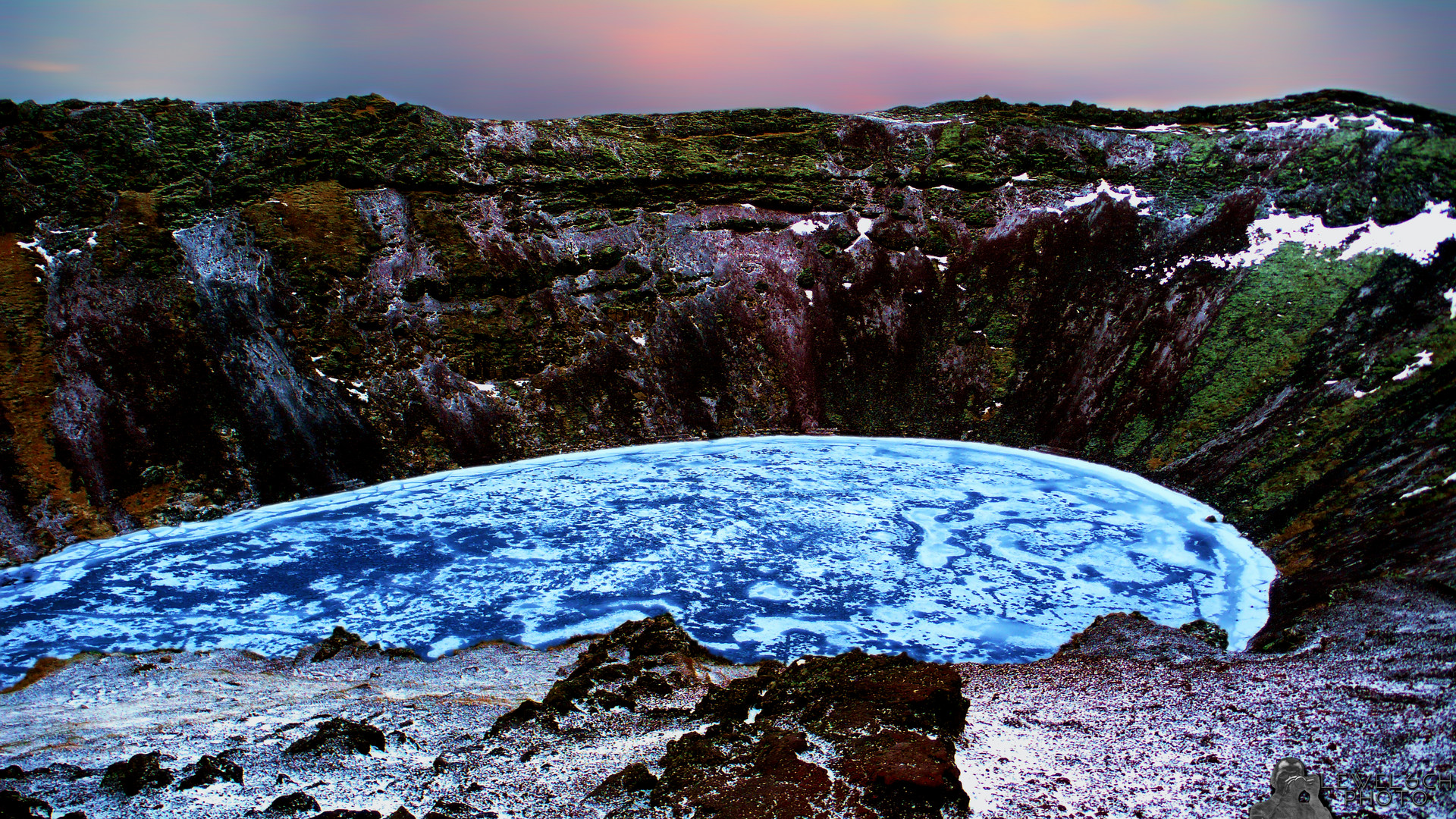 Kerið Volcano Crater Lake