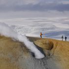 Kerlingarfjöll mit Aussicht auf den Hofsjökull / Islanda, vista sul ghiacciaio