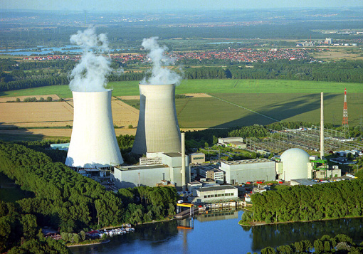 kernkraftwerk philippsburg, luftbild