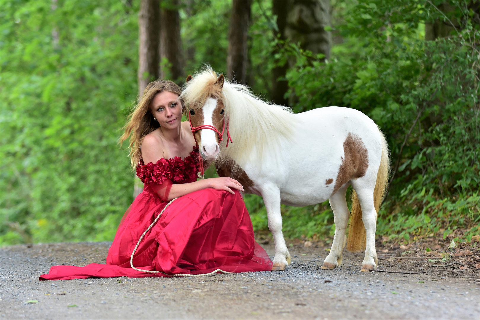 Kerstin mit Pony