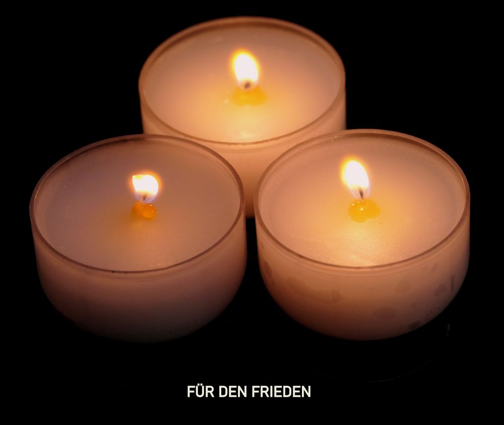 Kerzen für den Frieden