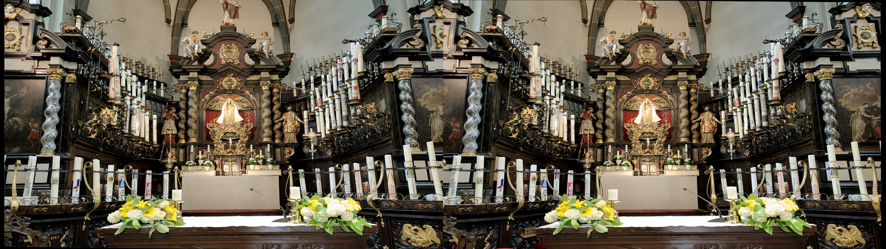  Kerzenkirche Kevelaer, unweit der Marien-Basilika - Blick auf den Altar