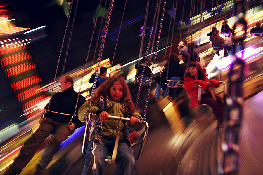 Kettenkarussell an der Basler Herbstmesse