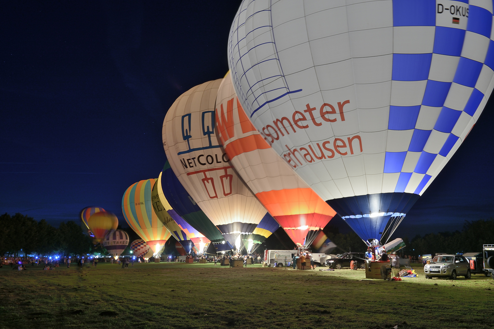 Kevelaerer Heißluft-Ballon-Festival Nachtglühen