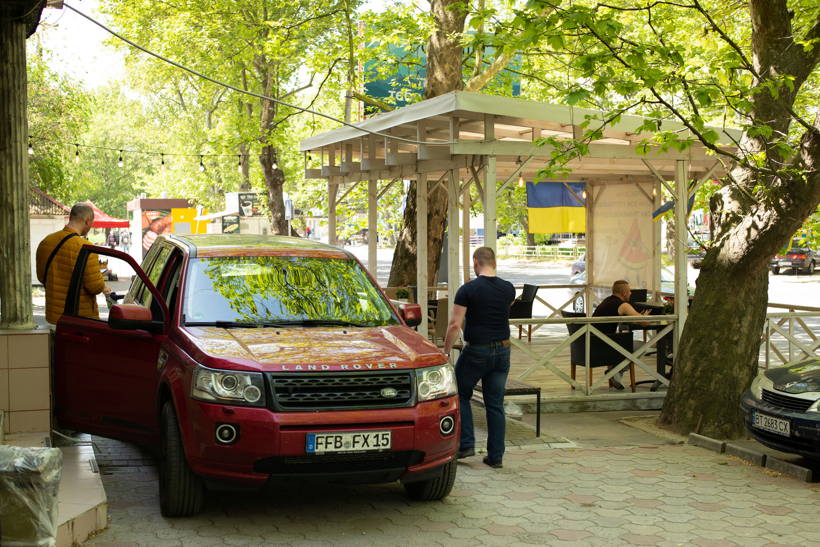 Kherson 2023, Ankunft beim Cafe, der kleinen privaten SozialstationSozialstation