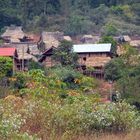 Khmu hilltribes village at the hill