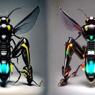 KI-Insekt (links: Männchen, rechts: Weibchen) für Militär und Robocops 