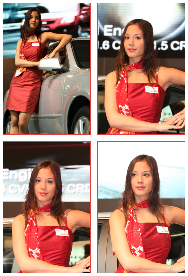 kia girl IAA 2005 collage