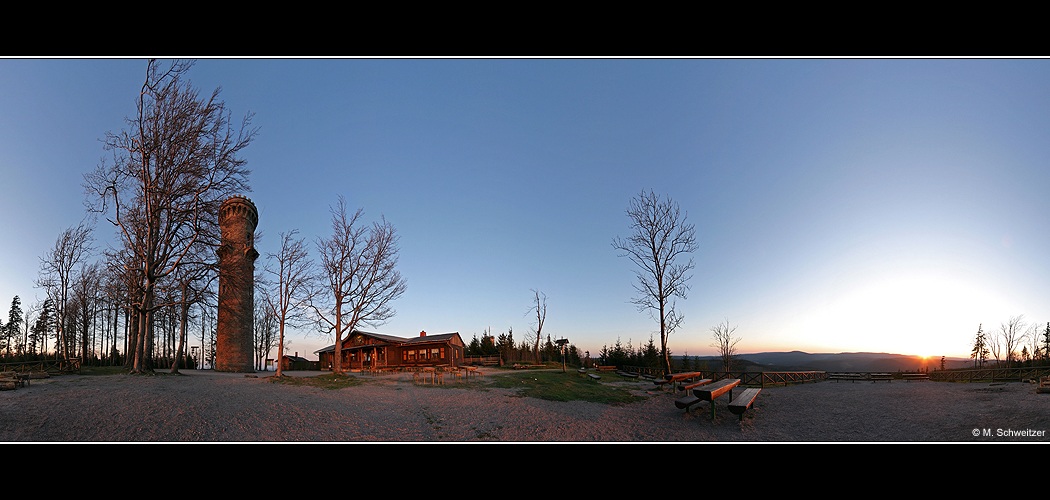 Kickelhahn-Sonnenuntergangs-Pano