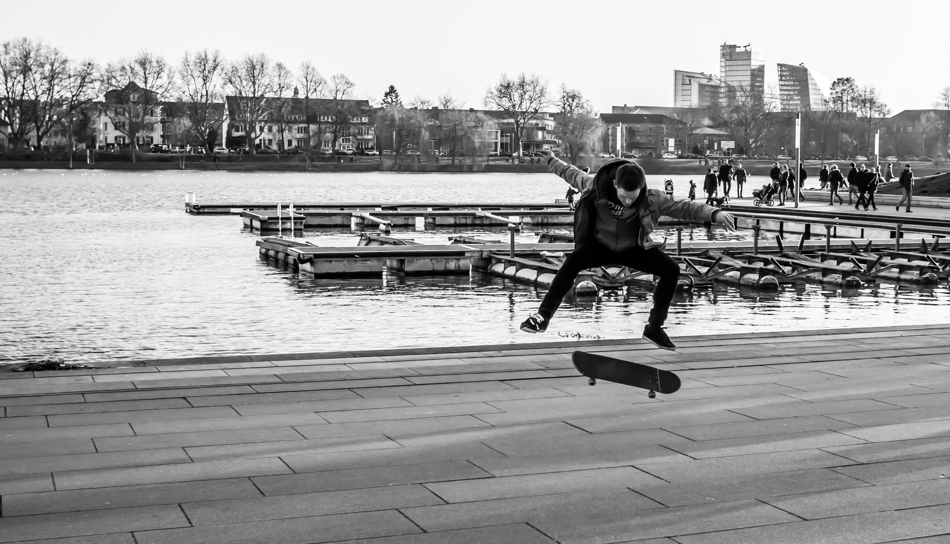 Kickflip am See