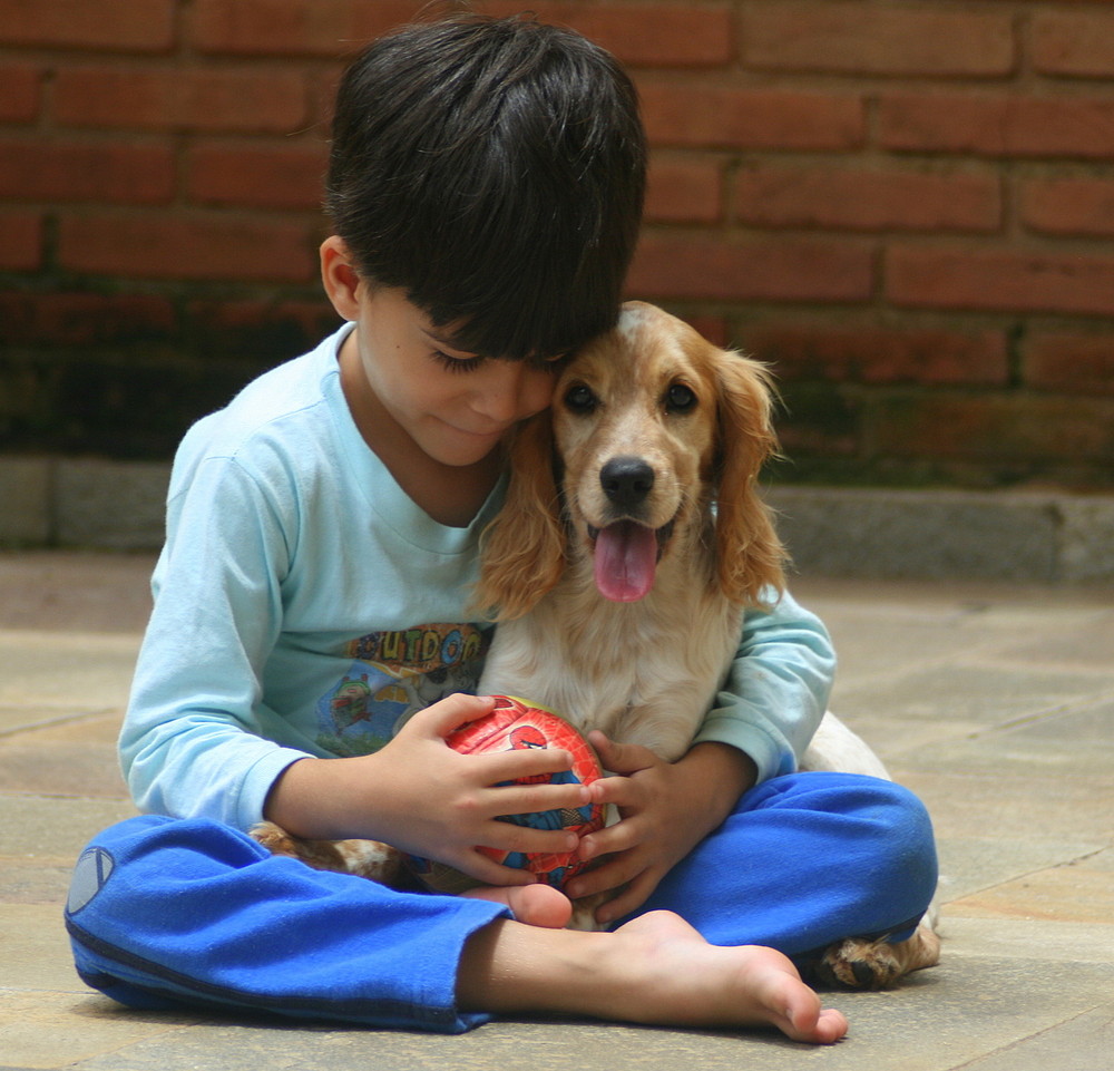 Kid and his dog