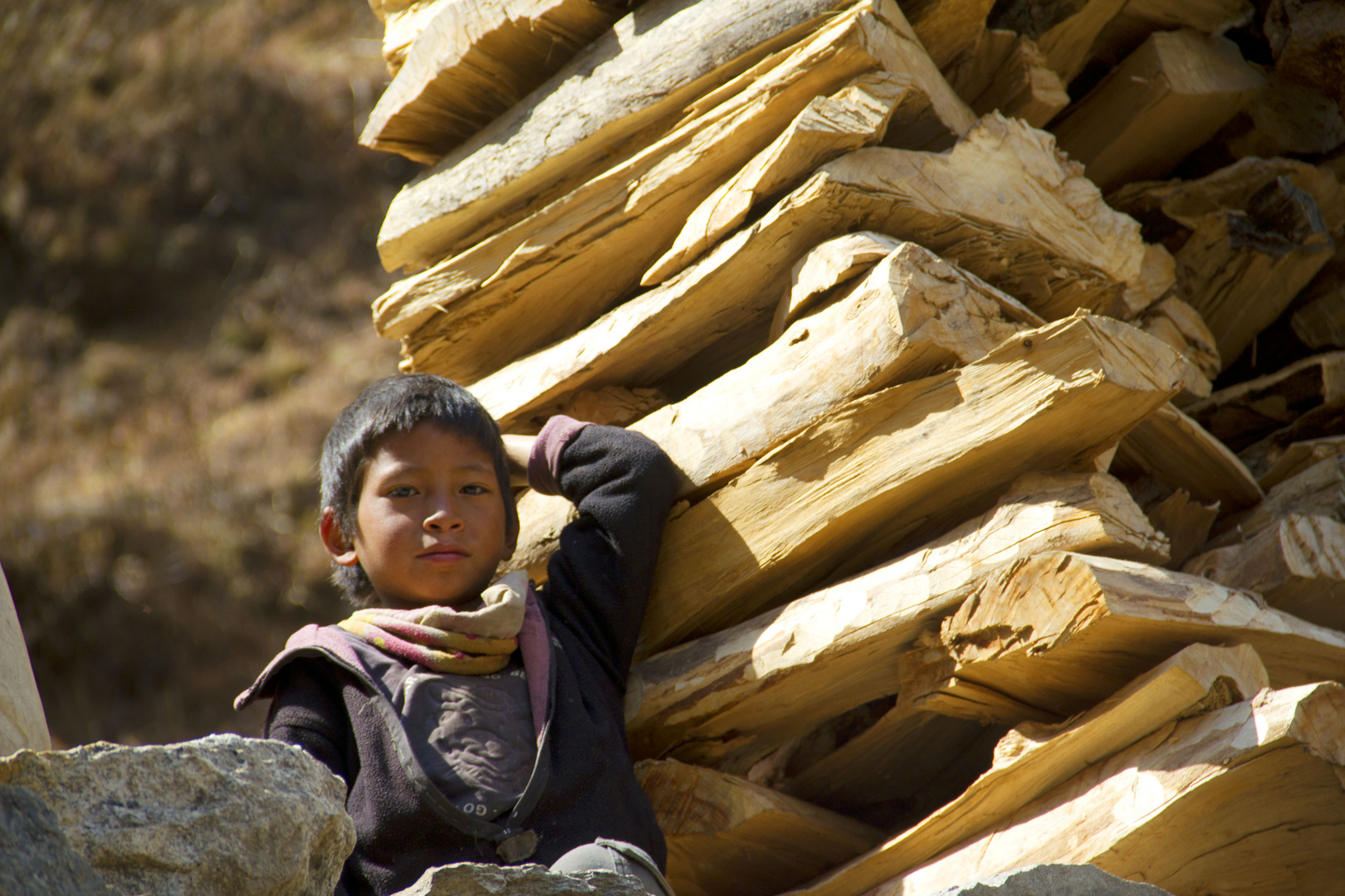 Kid at Phunki Tenga