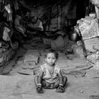 Kid in front of his living room