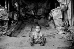 Kid in front of his living room