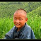 Kid with new hairstyle