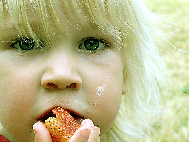 Kid with Strawberry