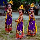 Kids dancing for the Puputan ceremony