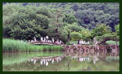 Kids fishing on the bridge, Kyoto