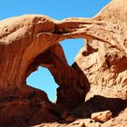 Kids on a Field Trip in Arches NP @ Double Arch