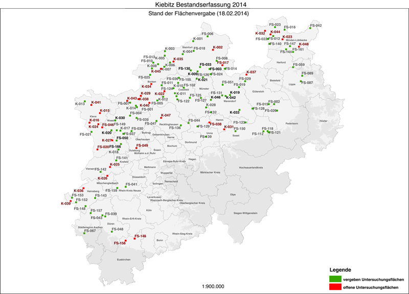 Kiebitz-Kartierung NRW 2014 (Lanuv-NRW)