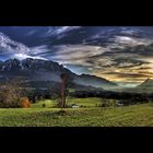 Kiefersfelden in Richtung Kufstein im Abenddunst