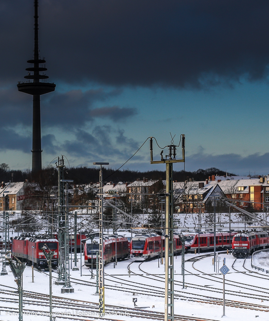 Kiel, Bahn und Schnee