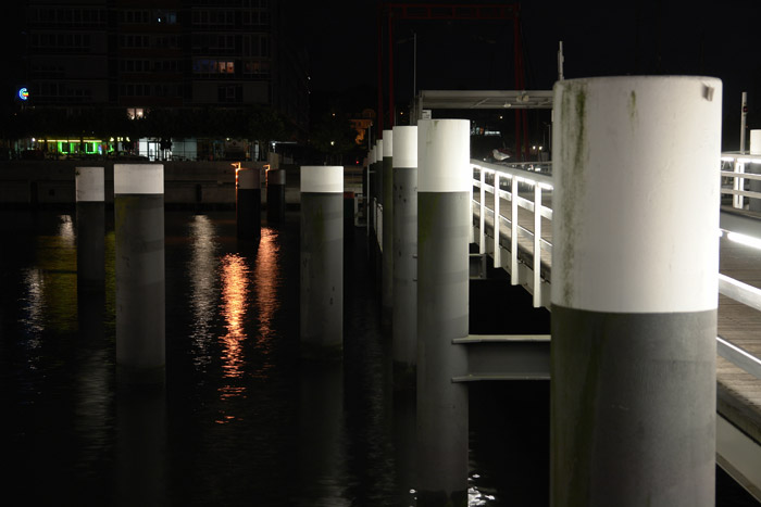 Kiel bei Nacht: Hörnbrücke