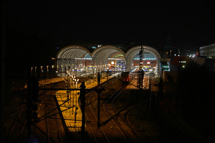 Kiel bei Nacht: "Neuer" Hauptbahnhof