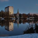 Kiel City mit Kleiner Kiel, Nikolaikirche