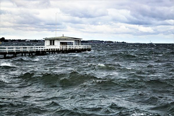 Kieler Förde aufgewühlt