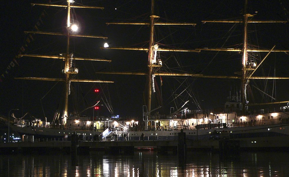 Kieler Hafen bei Nacht