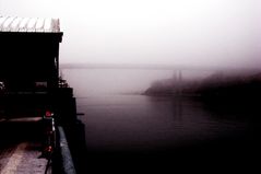 kieler Nord-Ostseekanal im januar 2011 im nebel