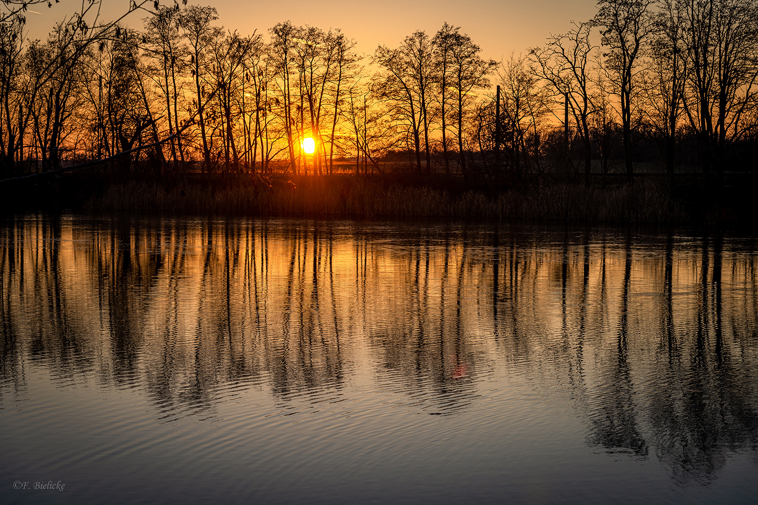 Kiessee im Spiegelglanz