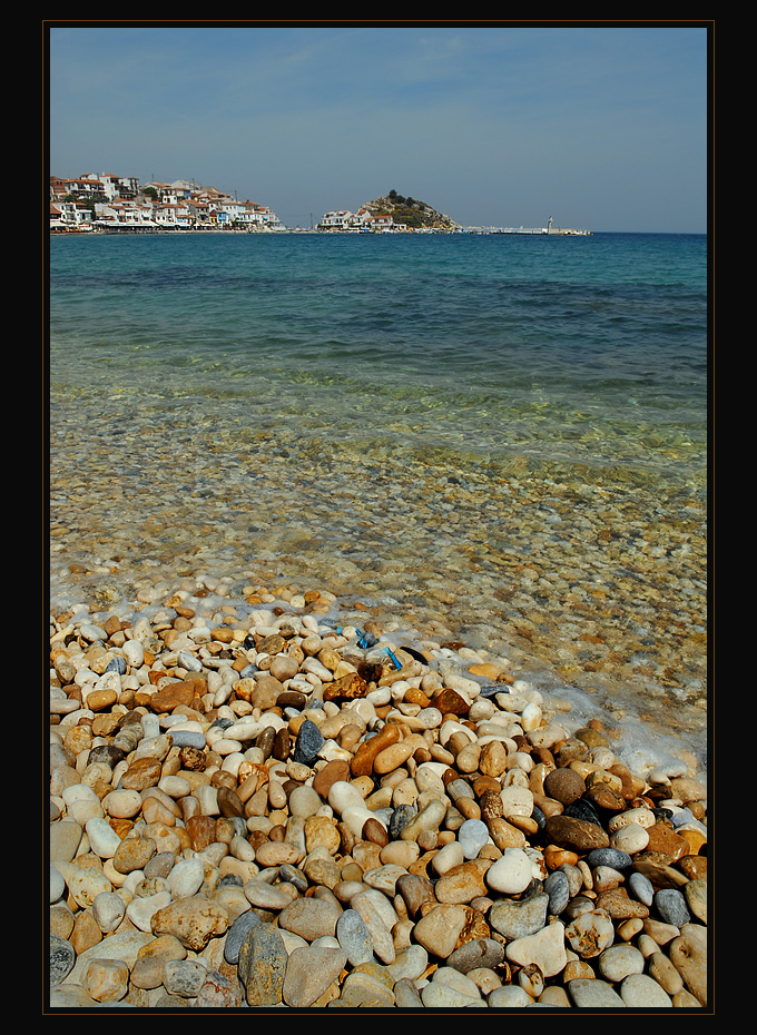 Kiesstrand (in Farbe)