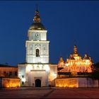 Kiev, St. Michael Golden Domes Cathedral at night