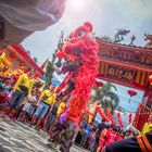 kilin lion dance in chinese new year 2020 before covid pandemic