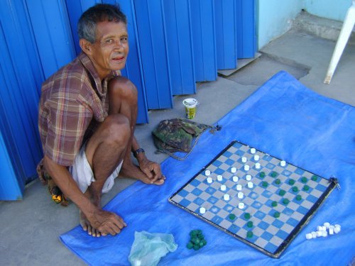 killing time on a sunday afternoon in a Kupang street