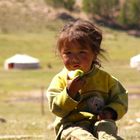 Kind in der Mongolei