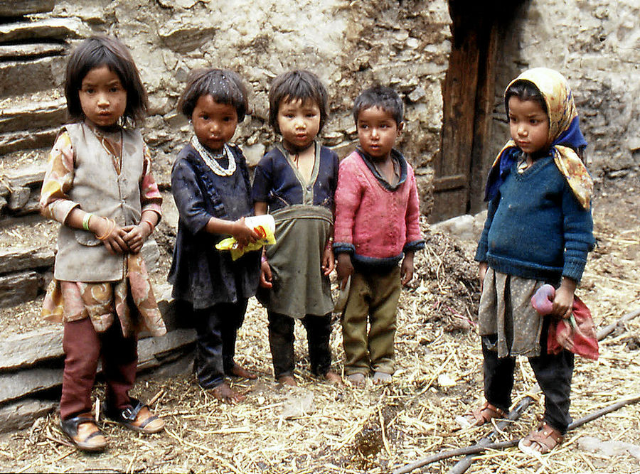 Kinder in Keylong ( Nordindien, Himalaya )