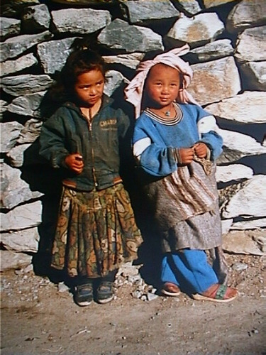 Kinder in Lower Mustang, Nepal