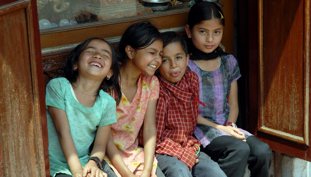 Kinder in Nepal