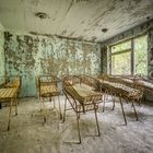Kinderbetten im Krankenhaus Prypjat Tschernobyl 